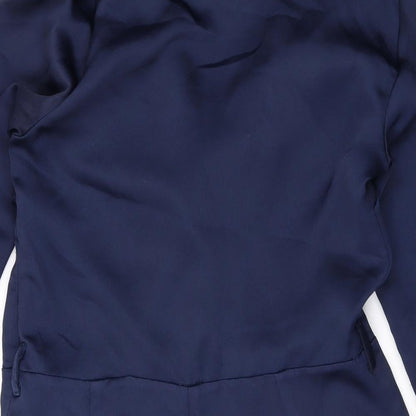 New Look Womens Blue Polyester Playsuit One-Piece Size 8 Snap