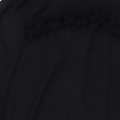 Marks and Spencer Womens Black Polyester A-Line Size 12 Round Neck Zip