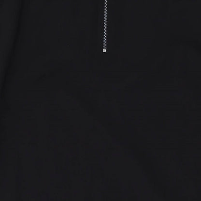 Marks and Spencer Womens Black Polyester A-Line Size 12 Round Neck Zip