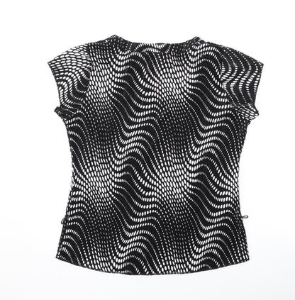 Womens UK Size 16 Alexara Black Basic T-Shirt