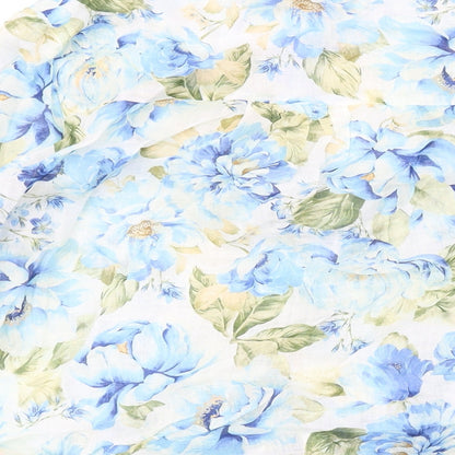 Womens UK Size 12 Forever New Blue Cropped Button-Up