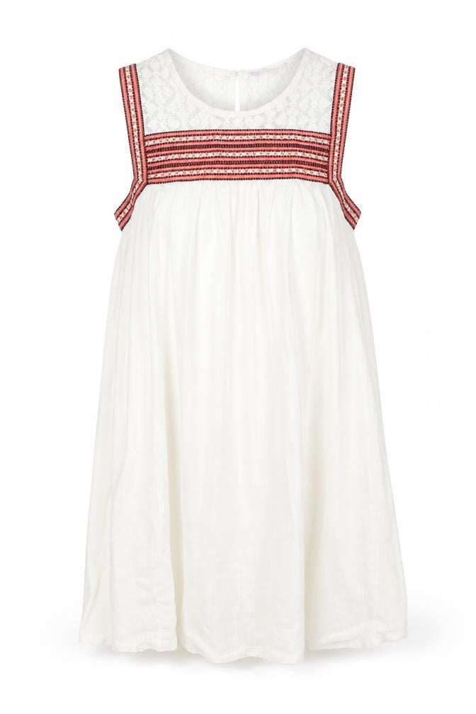 Red Herring Womens White Viscose A-Line Size 8 Round Neck Button