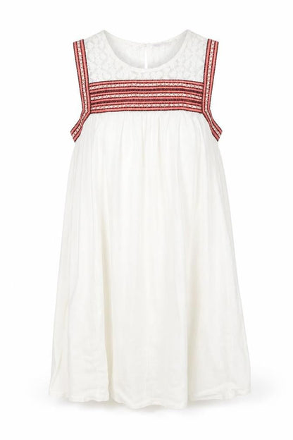 Red Herring Womens White Viscose A-Line Size 8 Round Neck Button