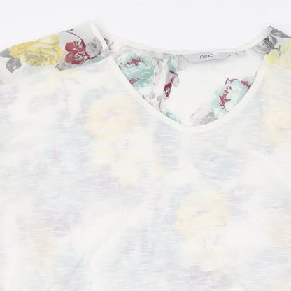 Womens UK Size 8 NEXT White Basic T-Shirt