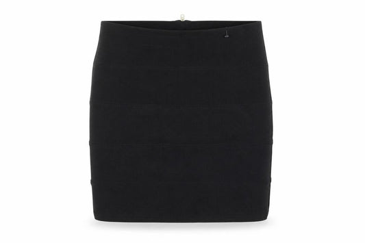 Kikka Womens Black Polyester Mini Skirt Size 8 Zip