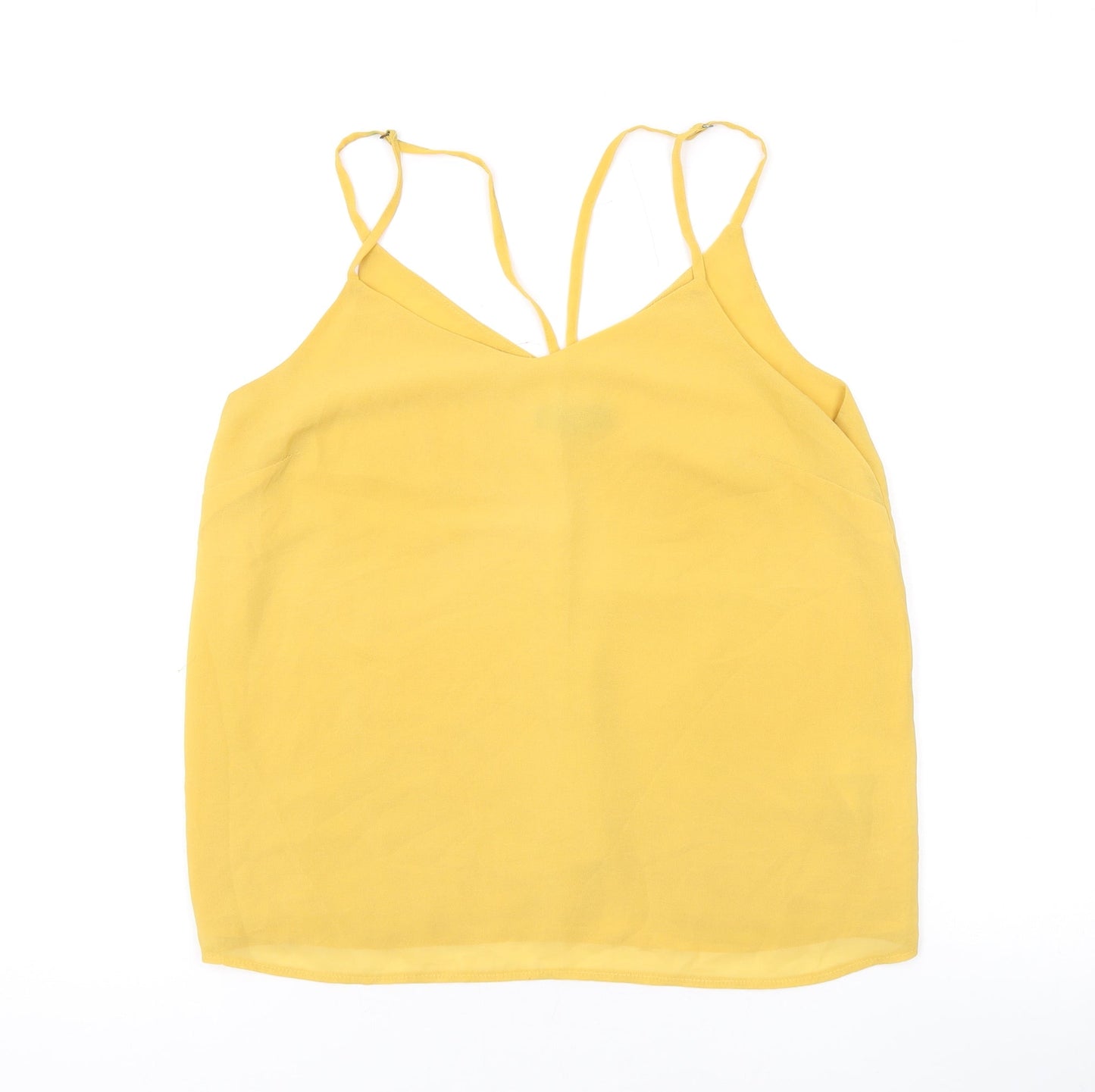 Womens UK Size 12 New Look Yellow Camisole Tank