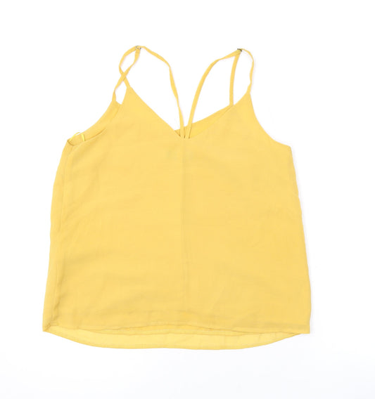 Womens UK Size 12 New Look Yellow Camisole Tank