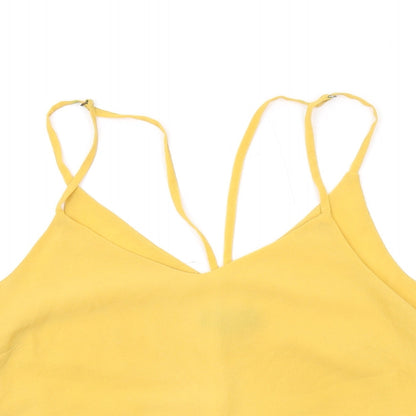 Womens UK Size 12 New Look Yellow Camisole Tank