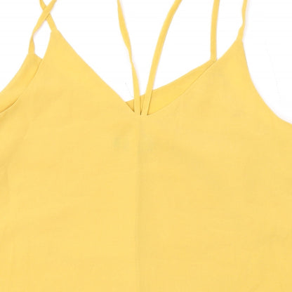 Womens UK Size 12 New Look Yellow Camisole Tank