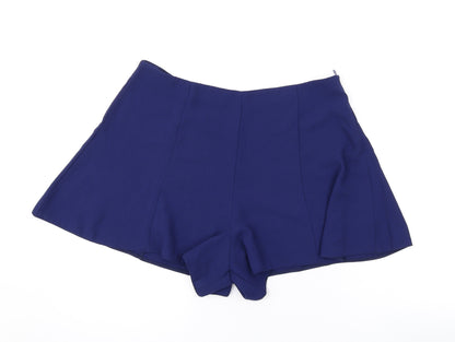 Ravi Famous Womens Blue Polyester Basic Shorts Size 14 L3 in Regular Zip