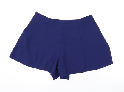 Ravi Famous Womens Blue Polyester Basic Shorts Size 14 L3 in Regular Zip