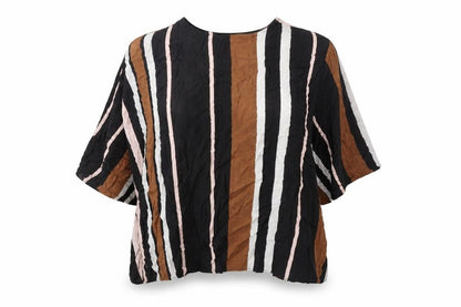 Womens UK Size L Zara Brown Basic Blouse