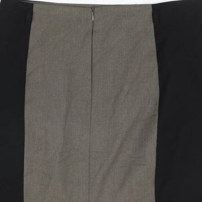 Marks and Spencer Womens Black Polyester Straight & Pencil Skirt Size 12 Zip