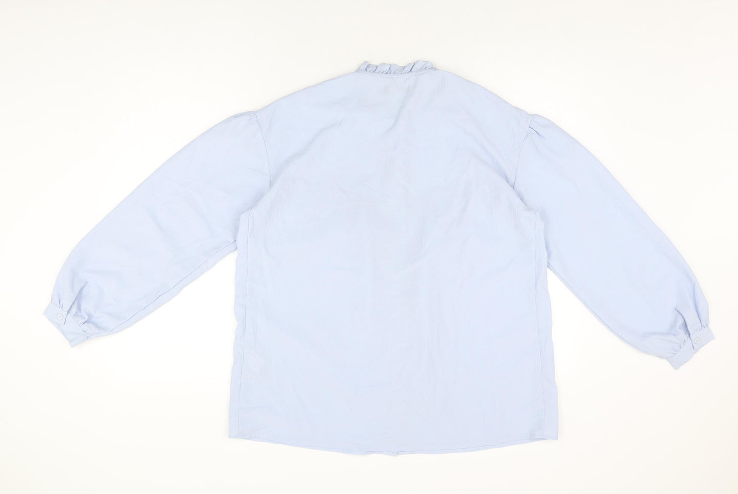 Womens UK Size 12 Nasty Gal Blue Basic Button-Up