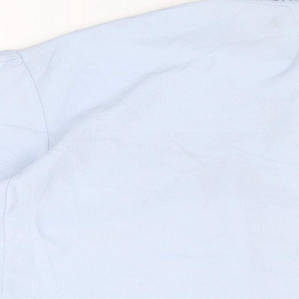 Womens UK Size 12 Nasty Gal Blue Basic Button-Up