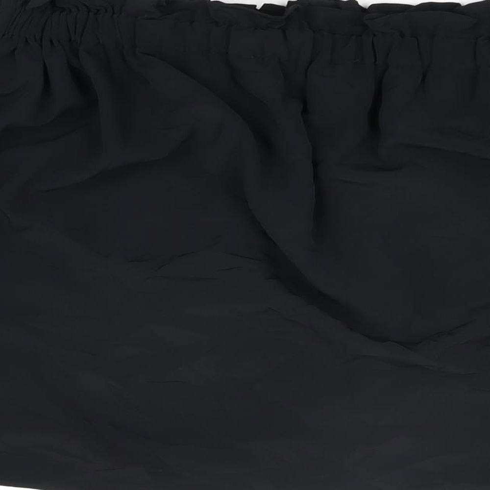 Womens UK Size XS Zara Black Basic Blouse