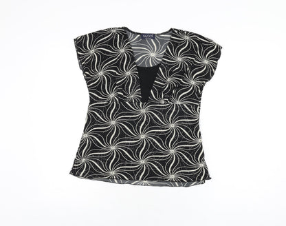 Womens UK Size S Saloos Black Basic T-Shirt