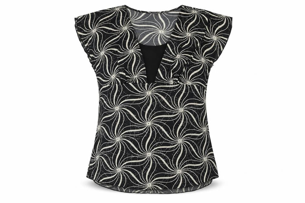Womens UK Size S Saloos Black Basic T-Shirt