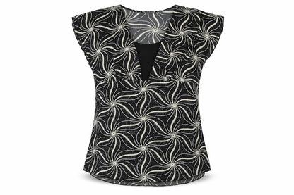 Womens UK Size S Saloos Black Basic T-Shirt