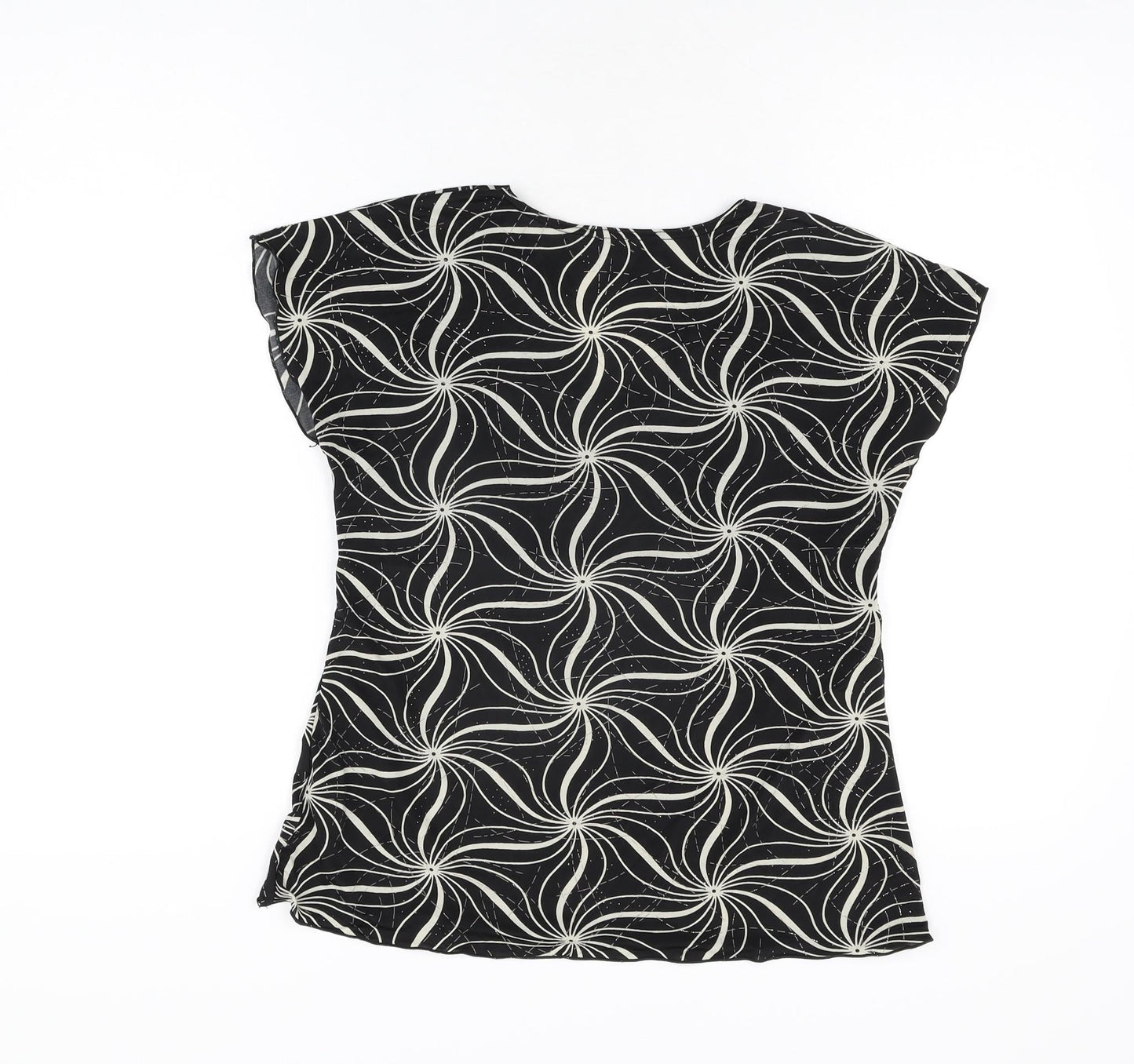 Womens UK Size S Saloos Black Basic T-Shirt
