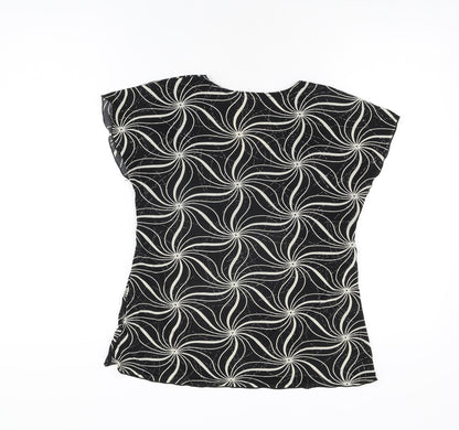 Womens UK Size S Saloos Black Basic T-Shirt