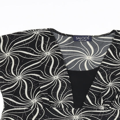 Womens UK Size S Saloos Black Basic T-Shirt