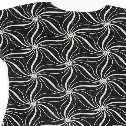 Womens UK Size S Saloos Black Basic T-Shirt