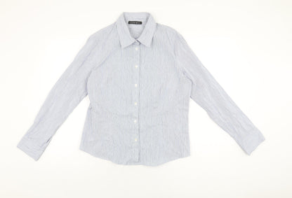 Womens UK Size 16 Alex & Co Blue Basic Button-Up