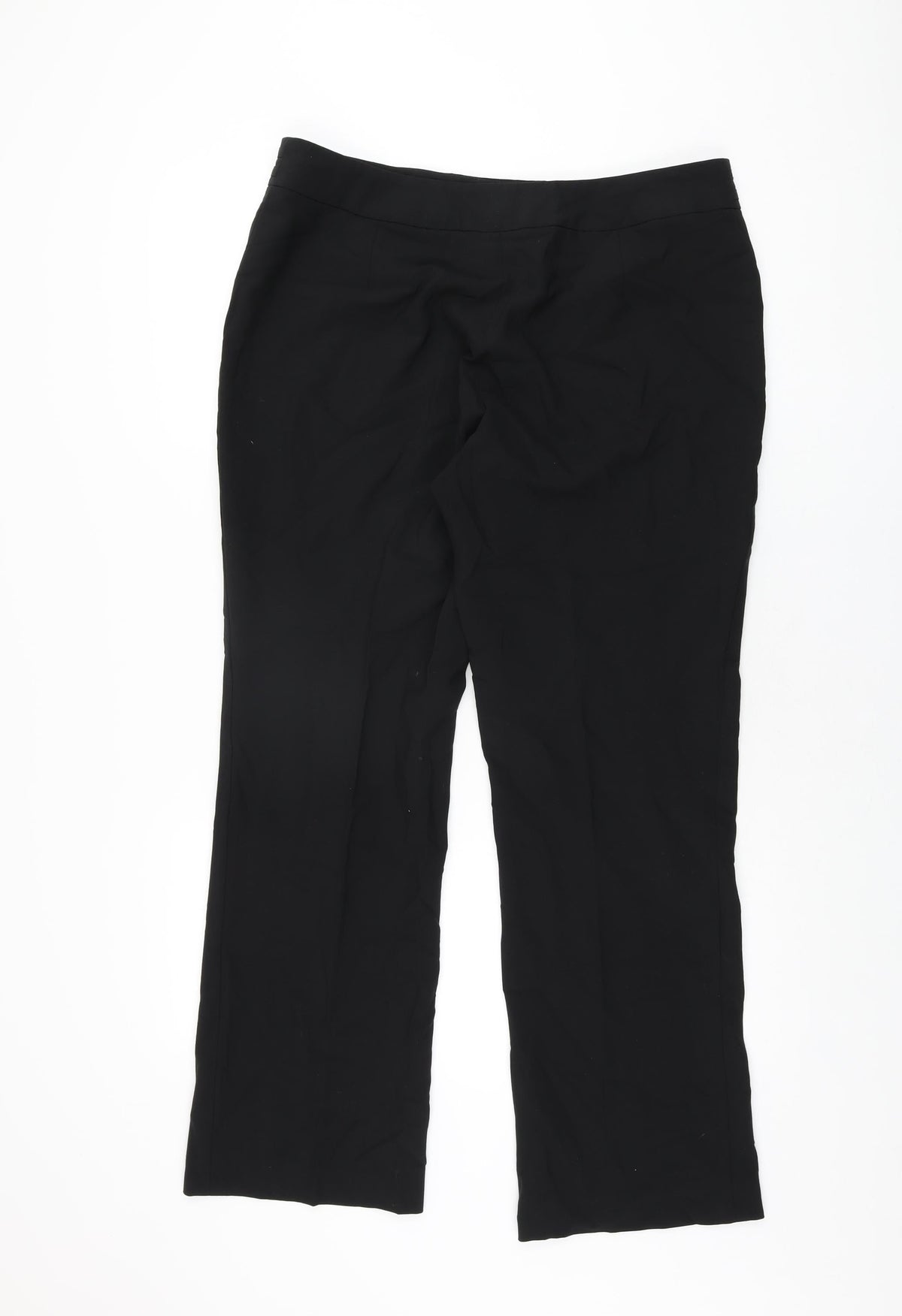 Volonte Womens Black Polyester Trousers Size 16 L29 in Regular Zip
