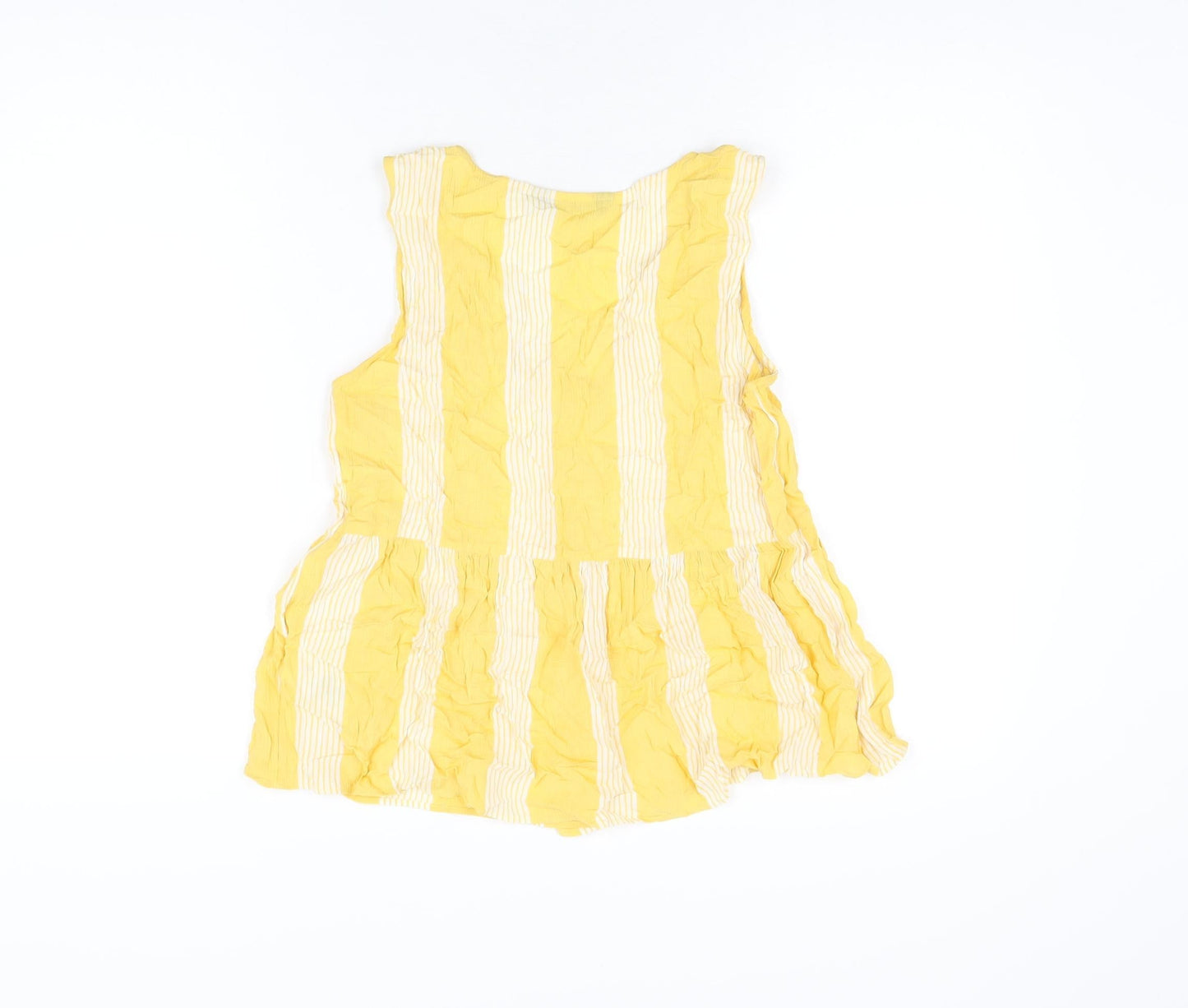 Womens UK Size 10 Marks and Spencer Yellow Basic T-Shirt