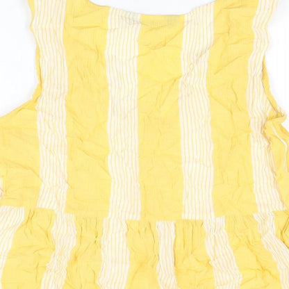 Womens UK Size 10 Marks and Spencer Yellow Basic T-Shirt