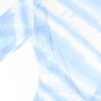 PRETTYLITTLETHING Womens Blue Tie Dye Polyester Cover Up Size 12