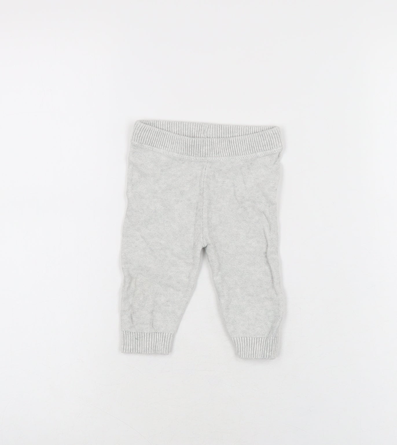 Marks and Spencer Baby Grey Cotton Pedal Pusher Leggings Size 3-6 Months Pullover