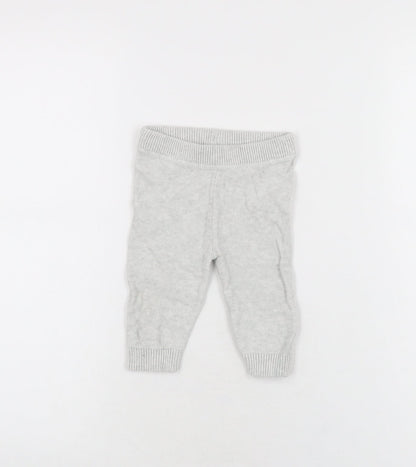 Marks and Spencer Baby Grey Cotton Pedal Pusher Leggings Size 3-6 Months Pullover