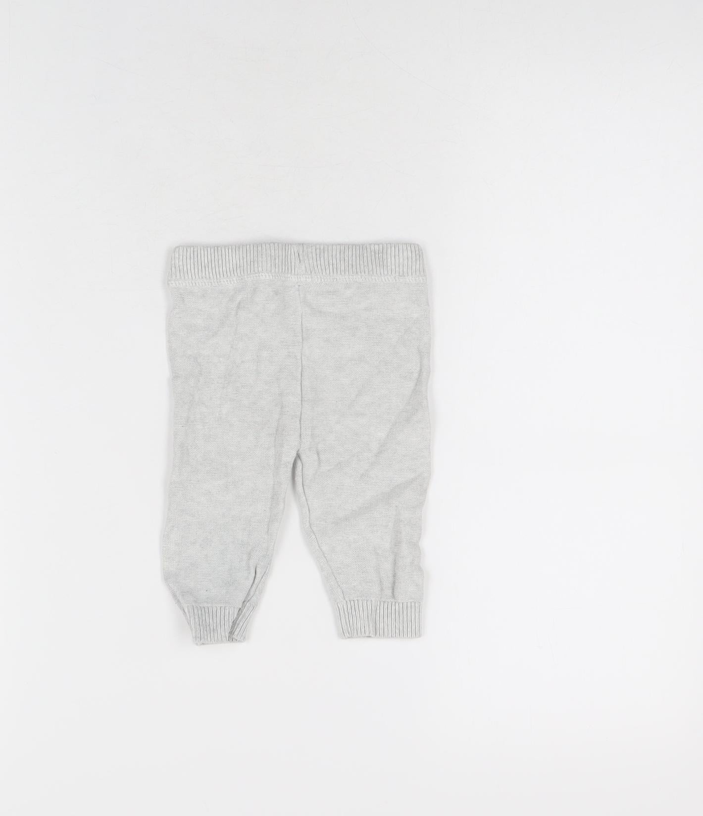 Marks and Spencer Baby Grey Cotton Pedal Pusher Leggings Size 3-6 Months Pullover