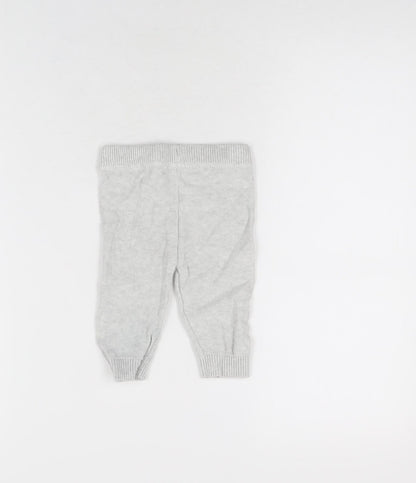 Marks and Spencer Baby Grey Cotton Pedal Pusher Leggings Size 3-6 Months Pullover
