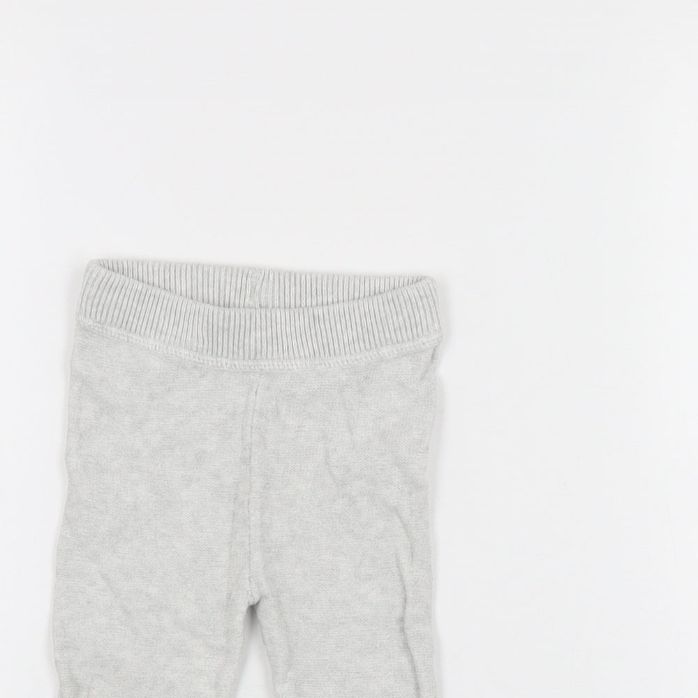 Marks and Spencer Baby Grey Cotton Pedal Pusher Leggings Size 3-6 Months Pullover