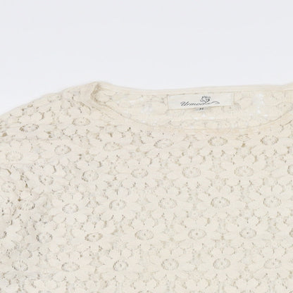 Womens UK Size M Urmoda Ivory Basic T-Shirt