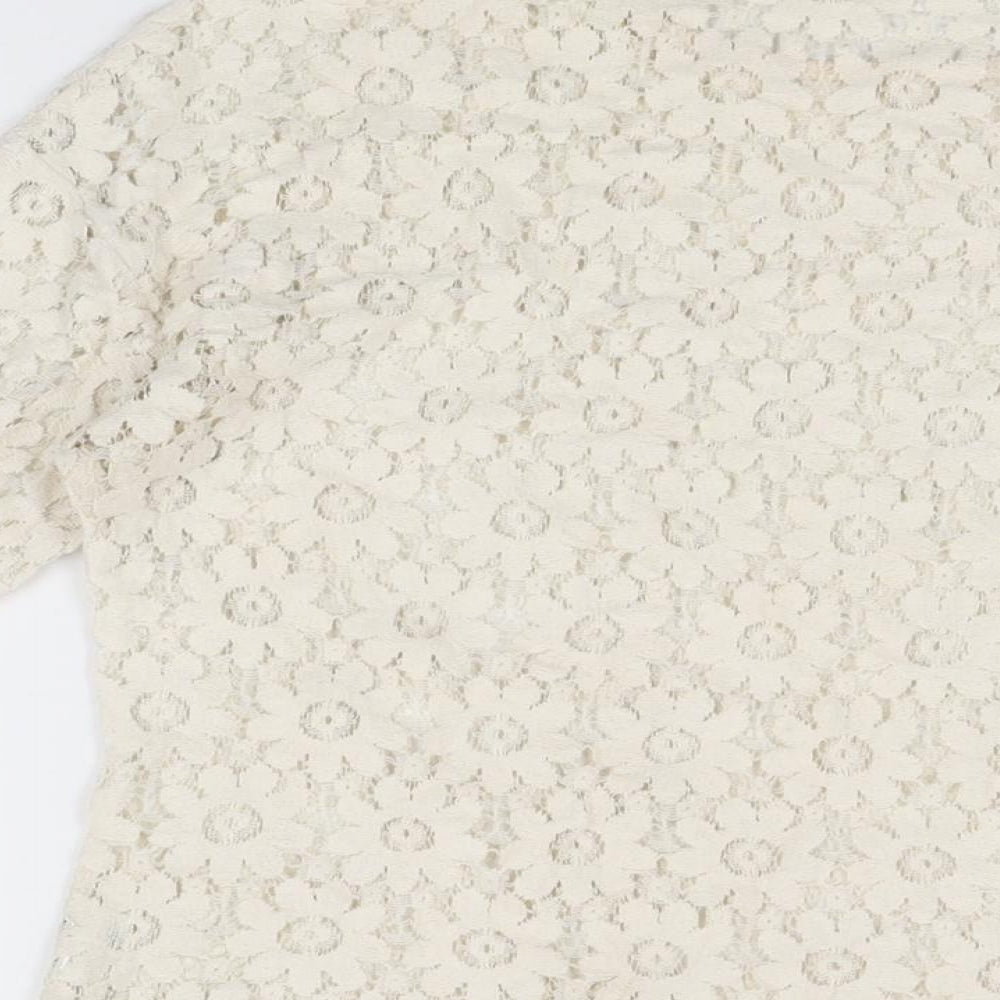 Womens UK Size M Urmoda Ivory Basic T-Shirt