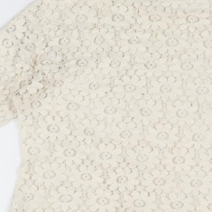 Womens UK Size M Urmoda Ivory Basic T-Shirt