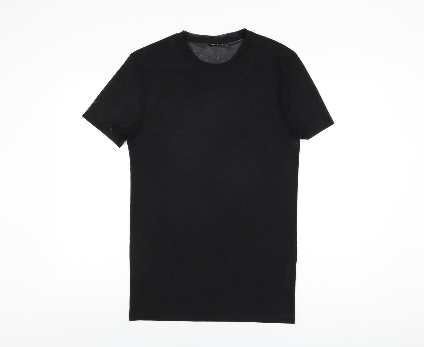 Womens UK Size M ASOS Black Basic T-Shirt