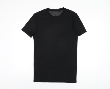 Womens UK Size M ASOS Black Basic T-Shirt