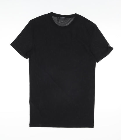 Womens UK Size M ASOS Black Basic T-Shirt