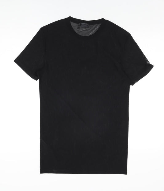 Womens UK Size M ASOS Black Basic T-Shirt