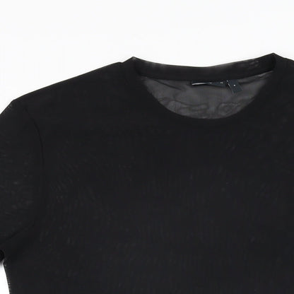 Womens UK Size M ASOS Black Basic T-Shirt