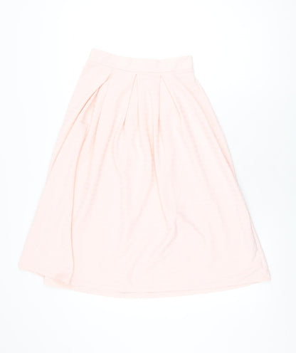 Miss Selfridge Womens Pink Polyester Swing Skirt Size 6