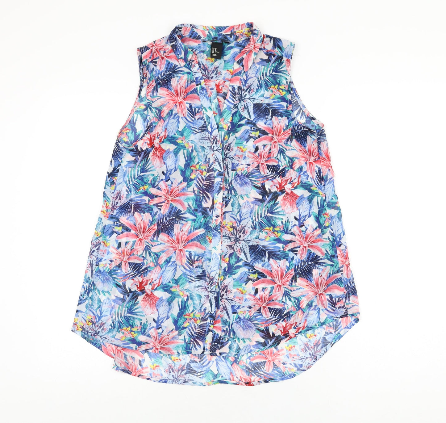 Womens UK Size 6 H&M Multicoloured Basic Button-Up