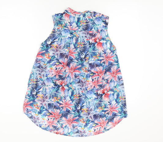Womens UK Size 6 H&M Multicoloured Basic Button-Up