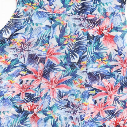Womens UK Size 6 H&M Multicoloured Basic Button-Up