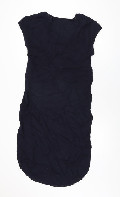 Womens UK Size S Zara Blue Basic T-Shirt